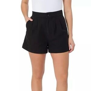 Joie Shorts Linen Cotton Blend Pleated Elastic Large